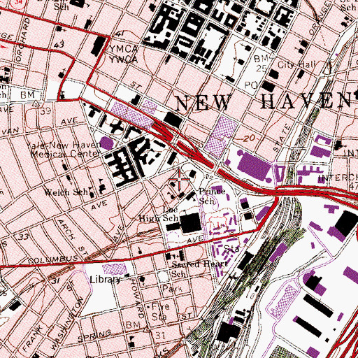 Topographic Map of Saint Anthony Roman Catholic Church, CT