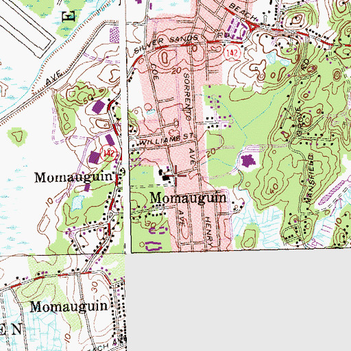 Topographic Map of Saint Clare Church, CT