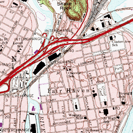 Topographic Map of Saint Donatos Church, CT