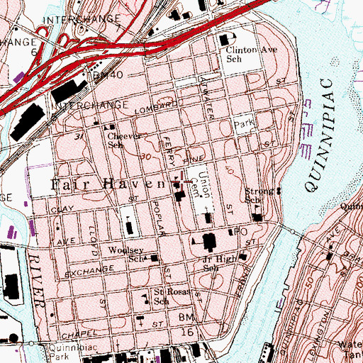 Topographic Map of Saint Francis School, CT