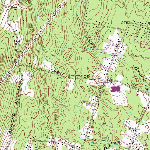 Topographic Map of Saint Joan of Arc Church, CT