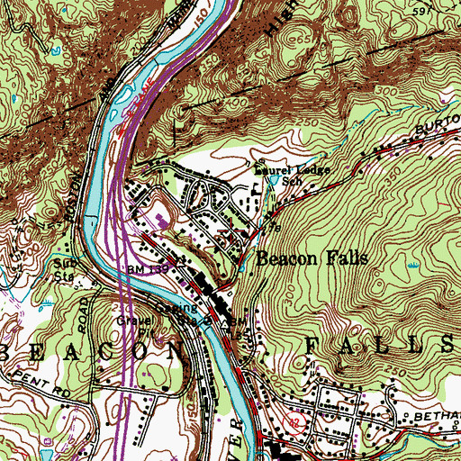 Topographic Map of Saint Michaels Roman Catholic Church, CT