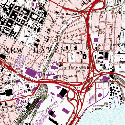 Topographic Map of Saint Pauls Episcopal Church, CT