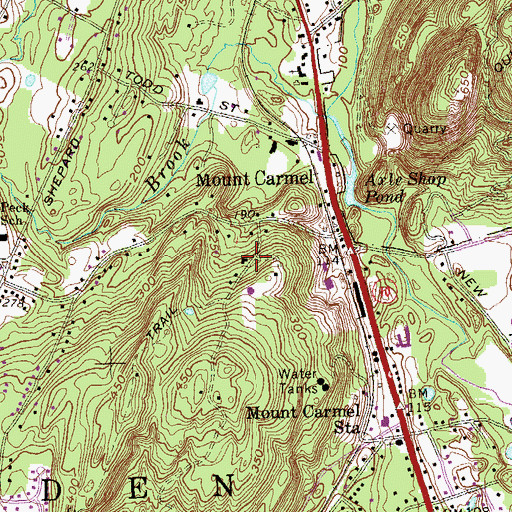 Topographic Map of Saint Peters Church, CT
