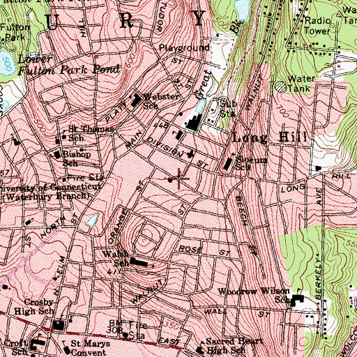 Topographic Map of Saint Stanislaus Kosta Church, CT
