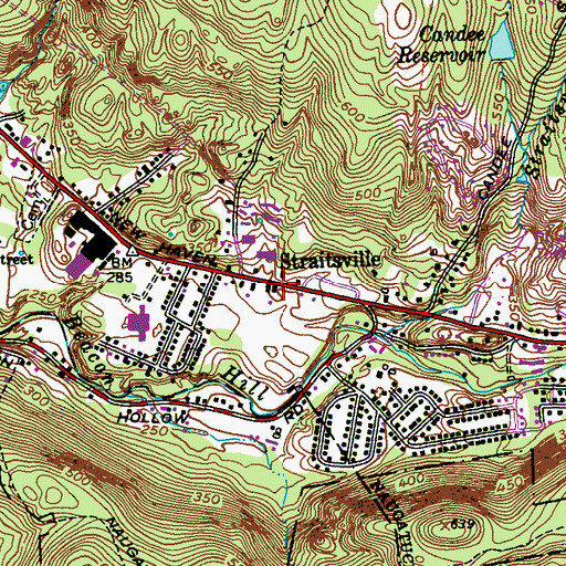 Topographic Map of Saint Vincent Ferrer Church, CT
