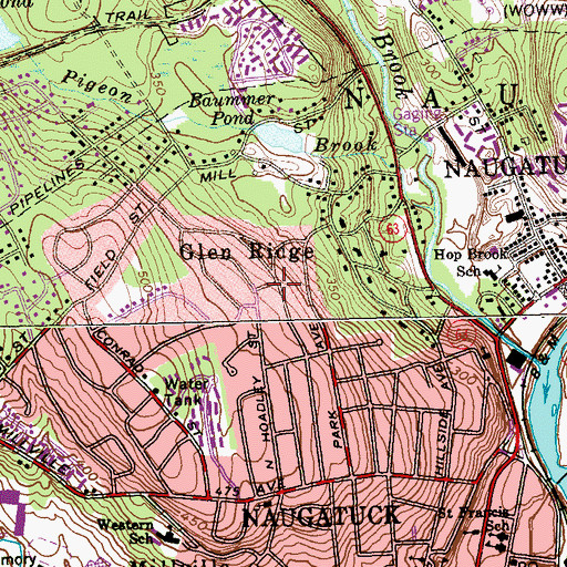 Topographic Map of Salem Health Care Center, CT