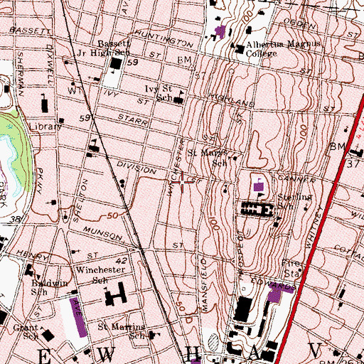 Topographic Map of Science Park Building 4, CT