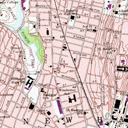 Topographic Map of Science Park Building 15, CT