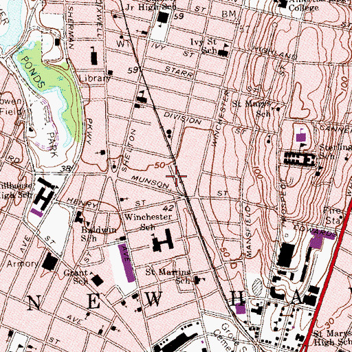 Topographic Map of Science Park Building 29, CT