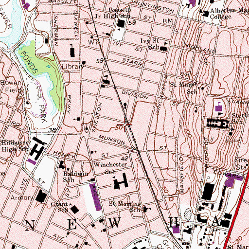 Topographic Map of Science Park Building 115, CT