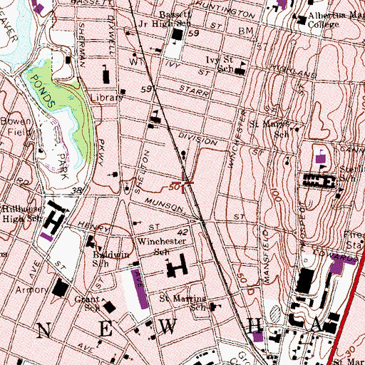 Topographic Map of Science Park Building 117, CT