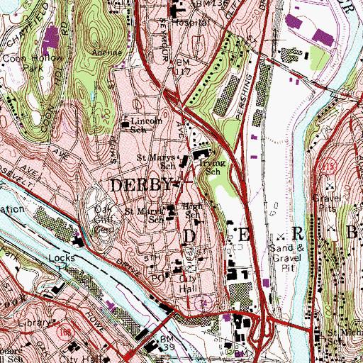 Topographic Map of Second Congregational Church, CT