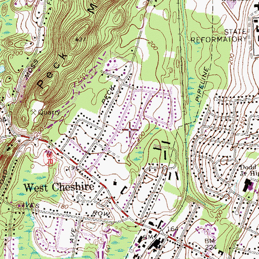Topographic Map of Seventh Day Adventist Church, CT