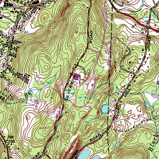 Topographic Map of Silver Mine Industrial Park, CT