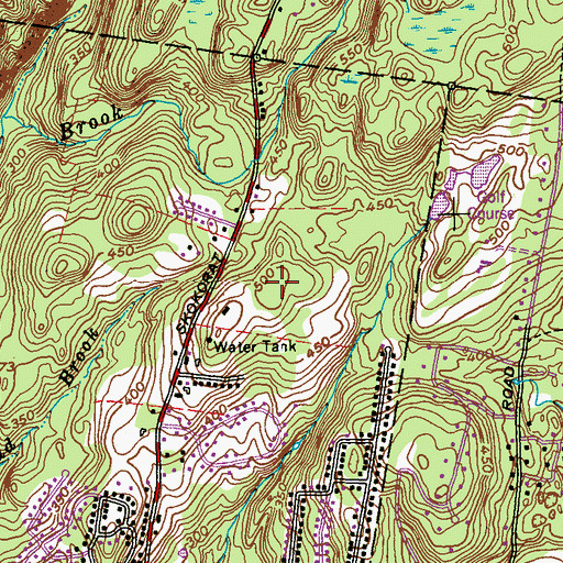 Topographic Map of Skorarat Hill, CT