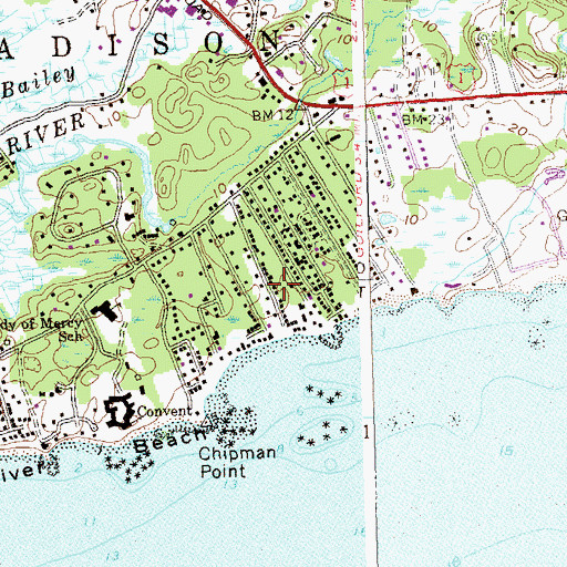 Topographic Map of Smith Bay, CT