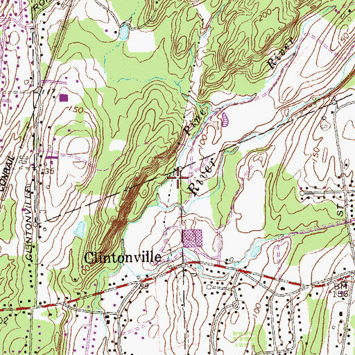 Topographic Map of Smith Rock, CT