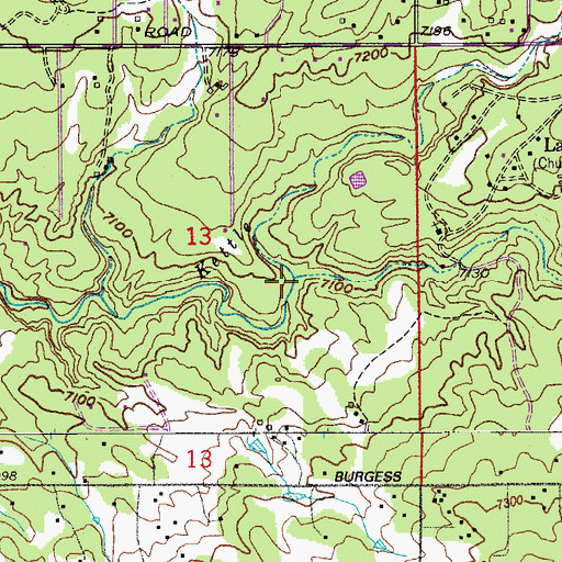 Topographic Map of Burgess River, CO