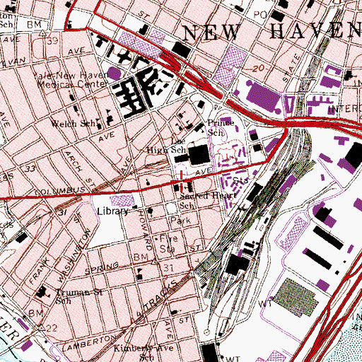 Topographic Map of South Central Rehabilitation Center, CT