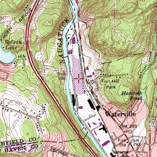 Topographic Map of South Commons Industrial Park, CT
