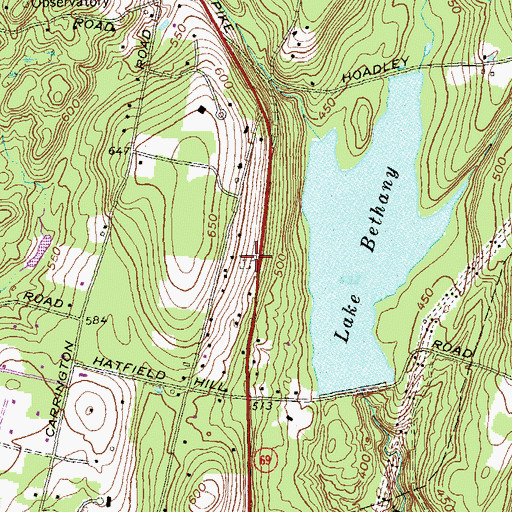 Topographic Map of Sperry Cemetery, CT