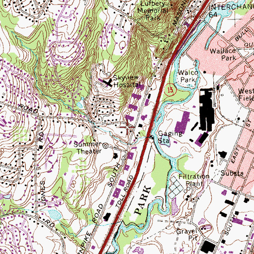 Topographic Map of Spice Hill, CT