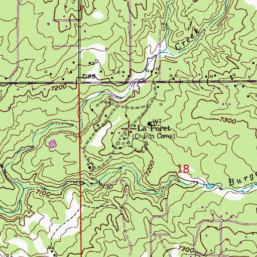 Topographic Map of La Foret, CO