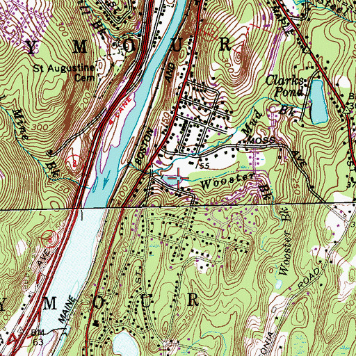 Topographic Map of Spring Water Lake, CT