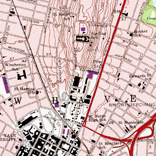 Topographic Map of Sterling Hall, CT