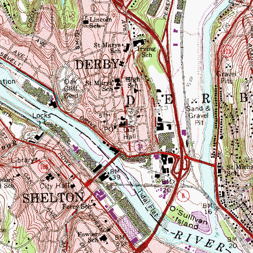 Topographic Map of Sterling Opera House, CT