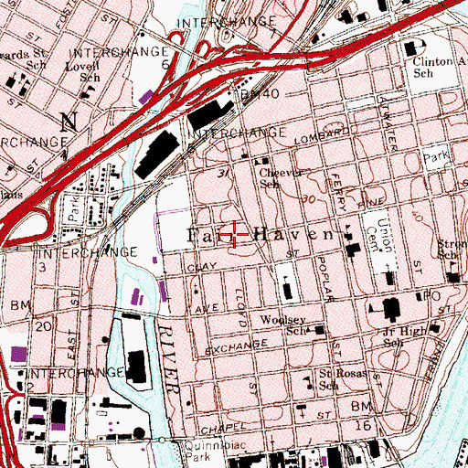 Topographic Map of Straightway Church, CT