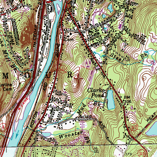 Topographic Map of Success Hill, CT