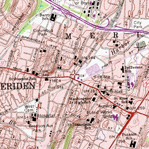 Topographic Map of The Corner, CT