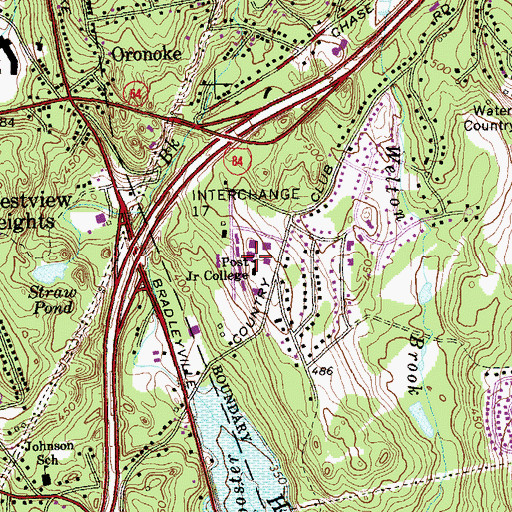 Topographic Map of Traurig Library and Learning Resources Center, CT