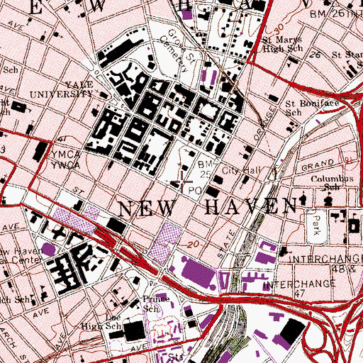 Topographic Map of Trinity Episcopal Church, CT