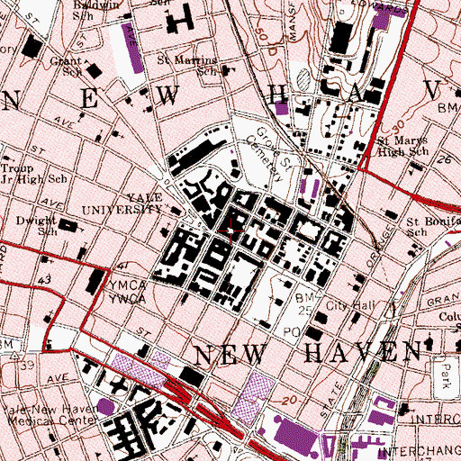 Topographic Map of Trumbll College, CT
