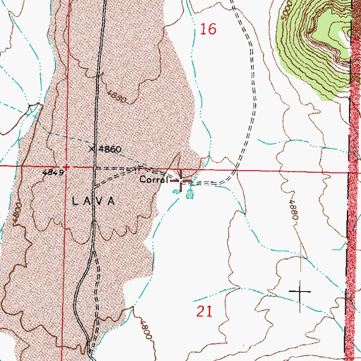 Topographic Map of Brady Canyon, AZ
