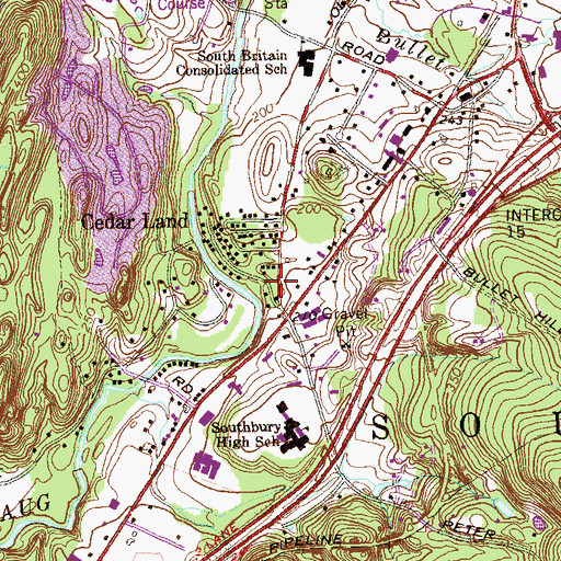 Topographic Map of Union Square, CT