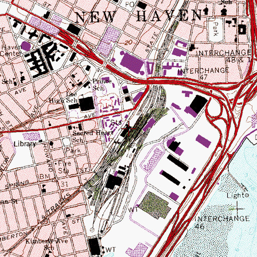 Topographic Map of Union Station, CT