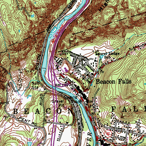 Topographic Map of United Church, CT