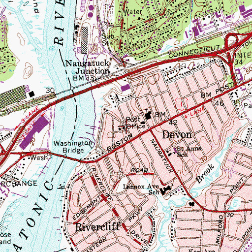 Topographic Map of United Church of Christ, CT