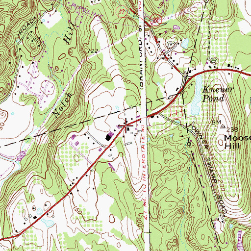 Topographic Map of United Methodist Church, CT