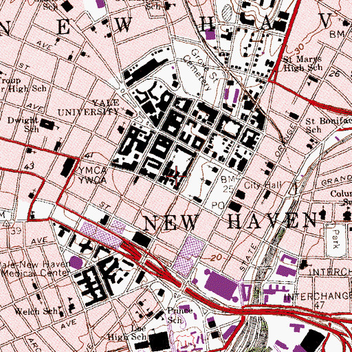 Topographic Map of Vanderbilt Building, CT