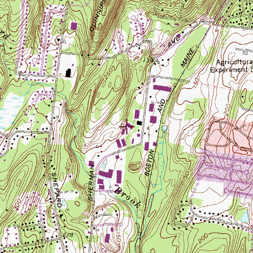 Topographic Map of Vocational Education Center, CT
