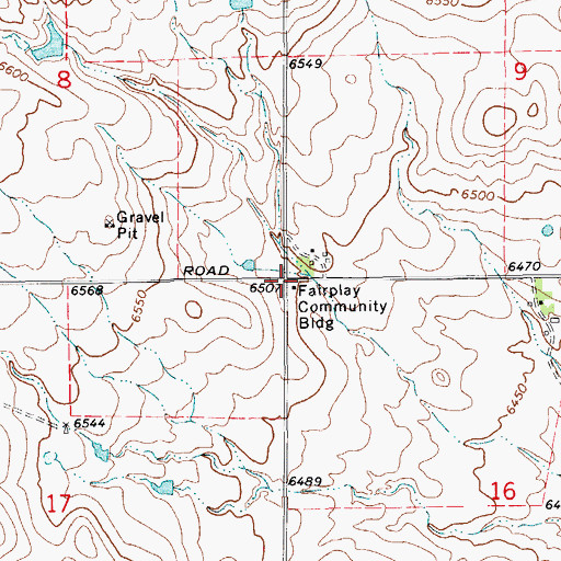 Topographic Map of Fairplay Community Building, CO
