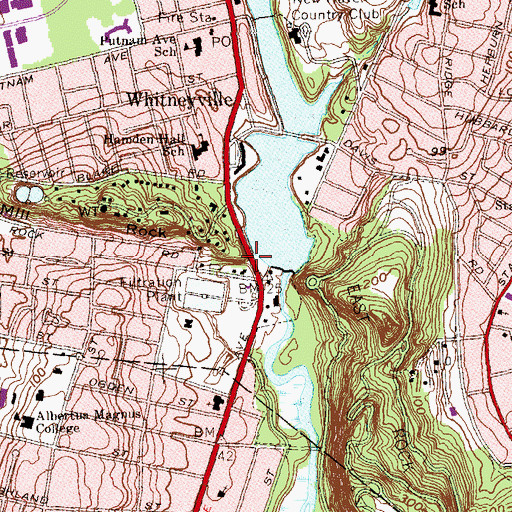 Topographic Map of Water Learning Laboratory, CT