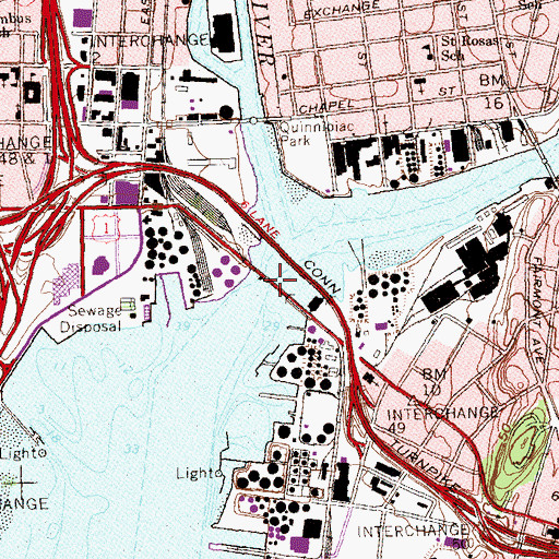 Topographic Map of Water Street Bridge, CT