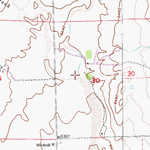 Topographic Map of East Branch Brackett Creek, CO