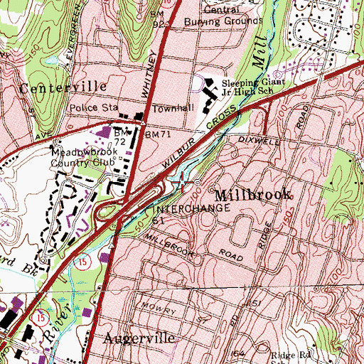 Topographic Map of Web Shop Pond, CT